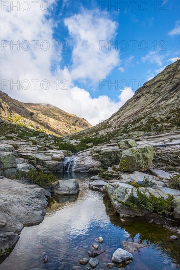 Golo River flows through barren rocky landscape