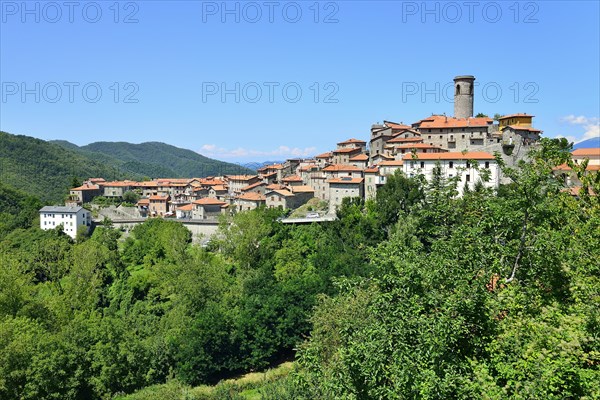 The mountain village of Minucciano in the Apuan Alps