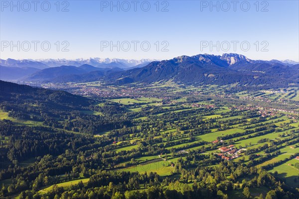 View from Sonntraten near Gaissach over the Isartal