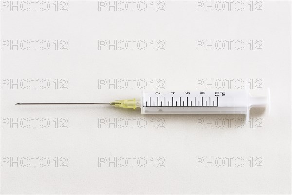A syringe with a hypodermic needle