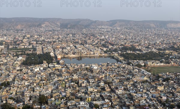 Overlooking Tal Katora Lake and City of Jaipur