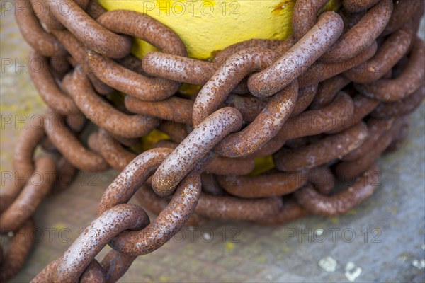 Rusty large metal chain