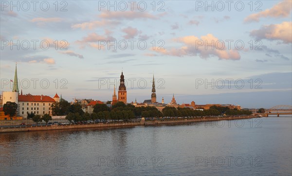 Old town with the banks of the Daugava River