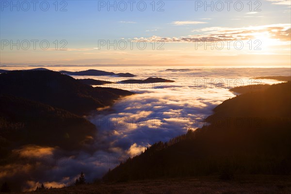 View from Feldberg over the Rhine Valley to the Vosges