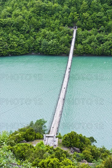 Suspension bridge across the Black Drin River