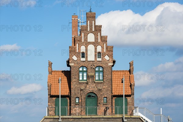 Historic pilot house in the harbour of Stralsund