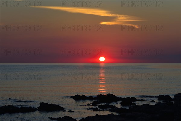 Sunset over the sea