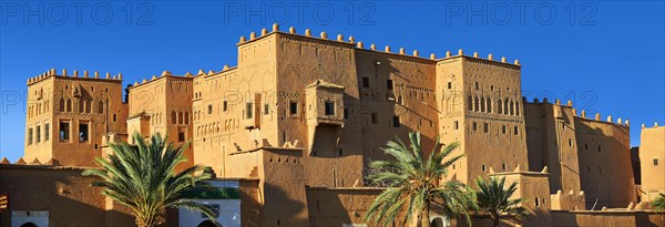 Exterior of the mud brick Taourirt Kasbah built by Pasha Glaoui