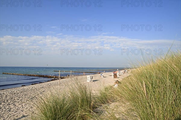 Baltic Sea beach with beach chairs