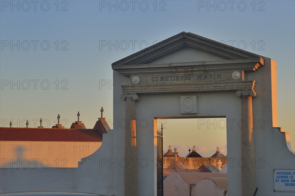 Cemetery Cimetiere marin in the evening light