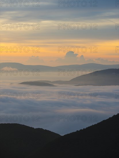 Sunrise above the clouds