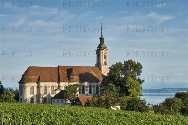 Pilgrimage church Birnau with vineyards