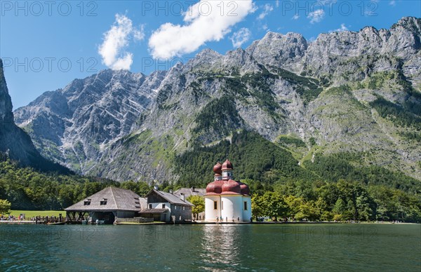 St. Bartholomae in Konigssee in front of the Watzmann