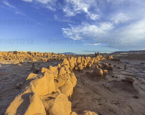 Rock formations in the evening light