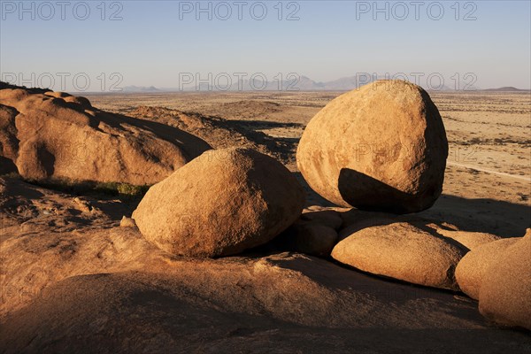 Round rocks in the evening light