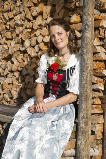 Young woman in traditional costume