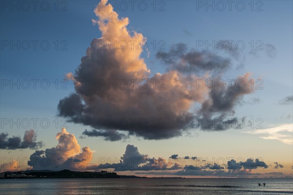 Surfer at sunset