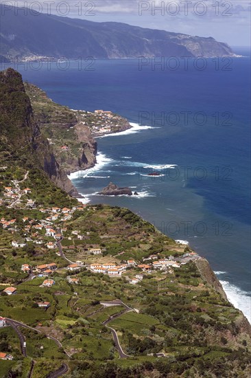 View of Arco de Sao Jorge and the north coast of Madeira
