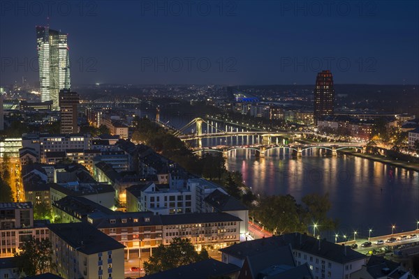 View of the city and the Main river from the top of the cathedral