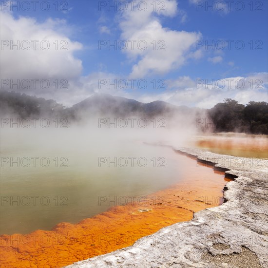 Steaming water at the Champagne Pool