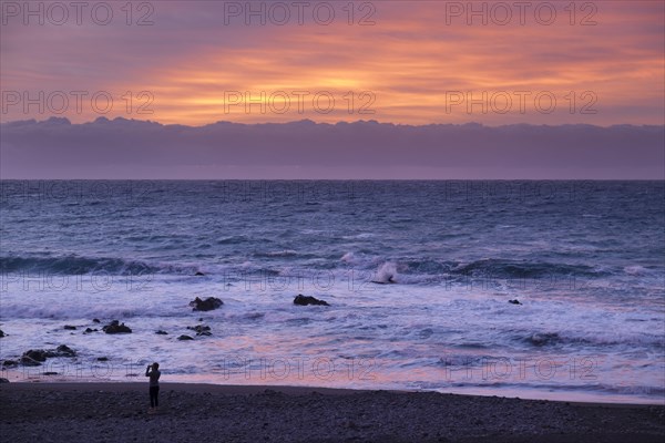 Evening atmosphere by the sea