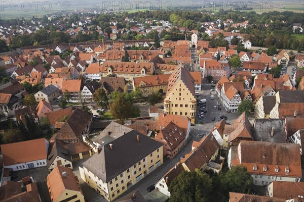 Overlooking the roofs of the medieval town