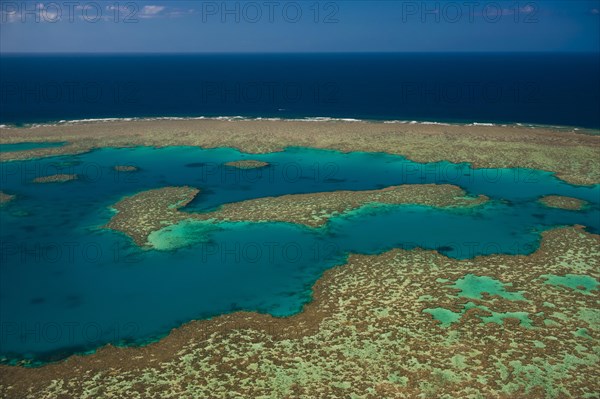 Aerial view of the Great Barrier Reef
