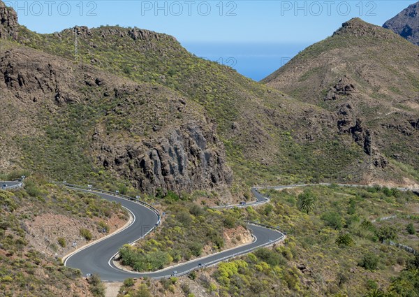 Winding road near San Bartolome de Tirajana