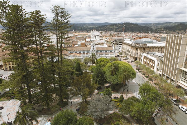 Abdon Calderon Park with the Old Cathedral