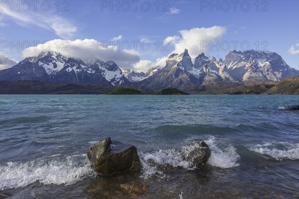 Lago Pehoe Lake and Paine Grande Massif