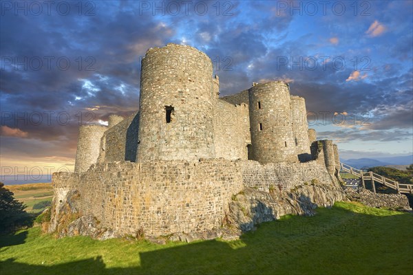 The medieval Harlech Castle