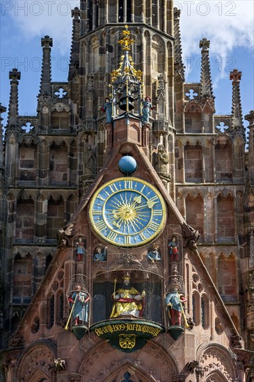 Clock with Emperor Charles IV. in the Mannleinlaufen mechanical clock