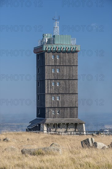 Weather station on the summit of Brocken Mountain