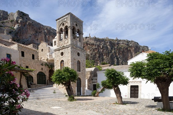 Bell tower of the Byzantine Greek Orthodox Church of Christos Elkomenos