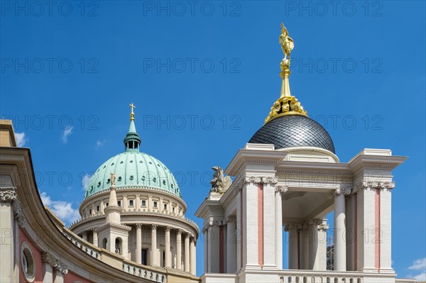 Fortunaportal of the City Palace and St. Nicholas' Church
