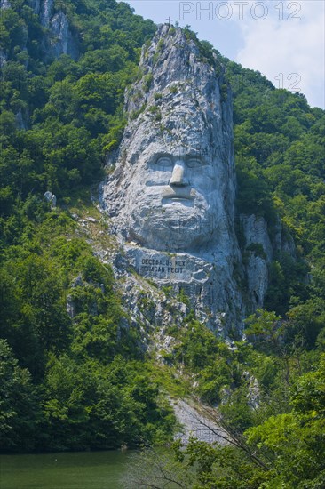 Rock sculpture of Decebalus