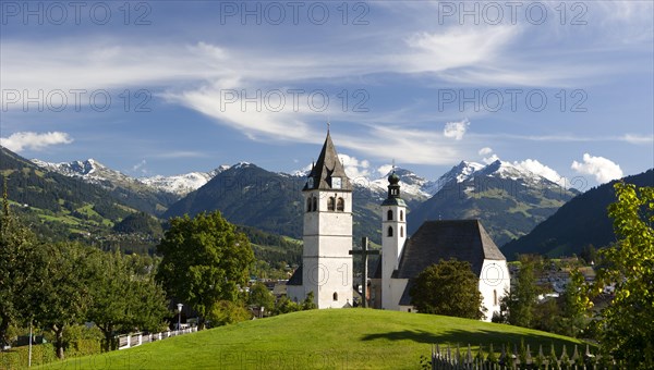 Townscape in front of Kitzbuhel Alps