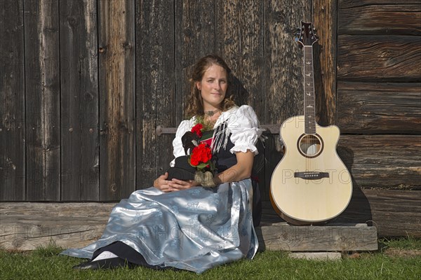 Young woman in traditional costume