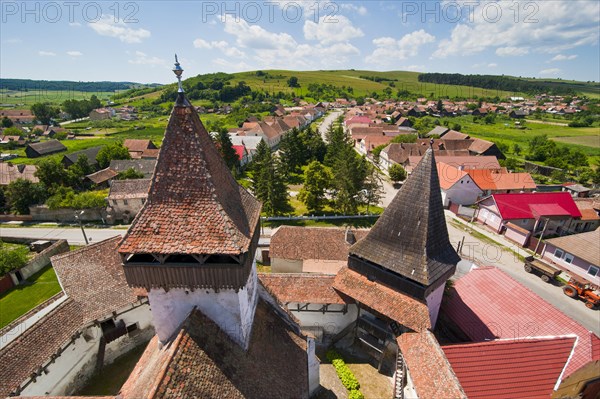 View from the Saxon fortified church of Homorod
