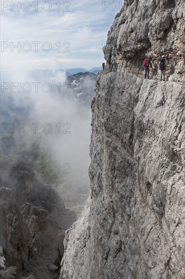 Climbers on rock band