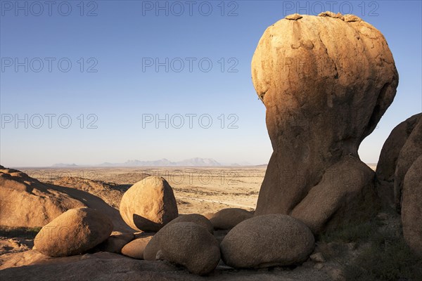 Round rocks in the evening light