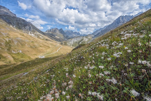 View of the Col du Galibier mountain pass