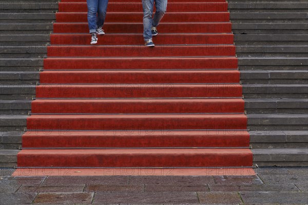 Red carpet on the steps of the Konzerthaus Berlin concert hall