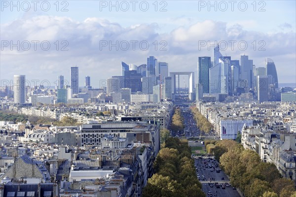 Views of La Defense and the Avenue des Champs-Elysees