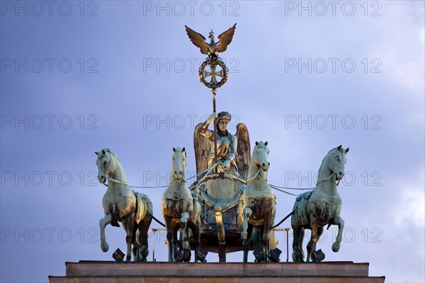 Illuminated Quadriga on the Brandenburg Gate