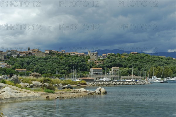 Storm clouds at the harbour of Porto Vecchio