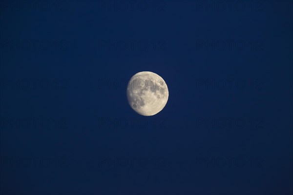 Waxing moon in the sky