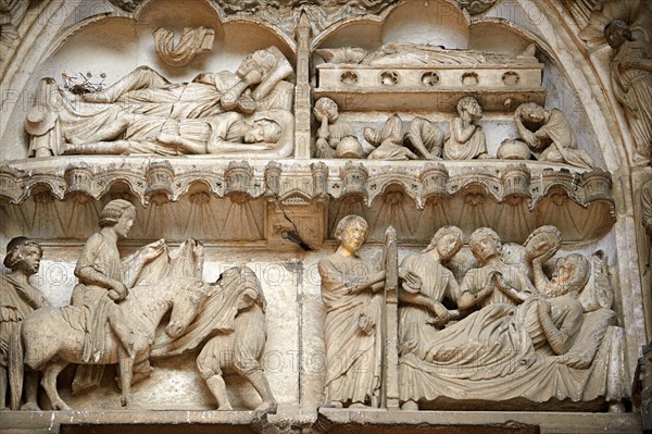 Tympanum dedicating the Confessors and the miracles of Saints Martin and Nicholas