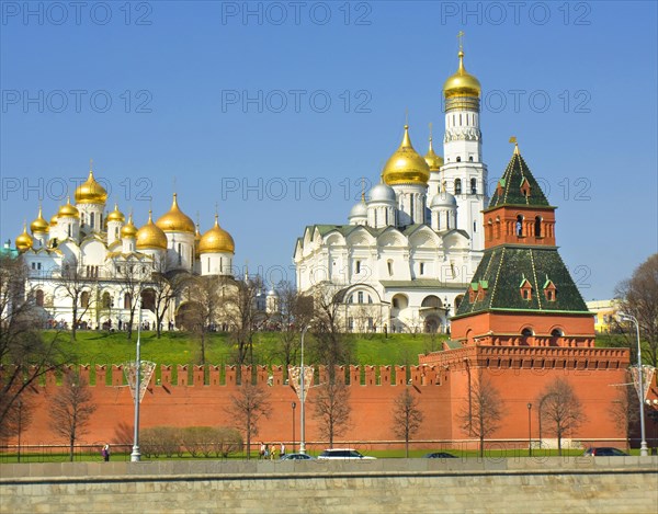 Moscow Kremlin with Arkhangelskiy and Announciation Cathedrals