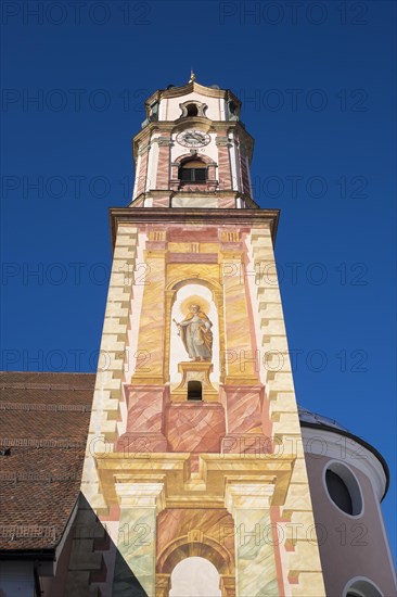 St. Peter and St. Paul's parish church painted with Luftlmalerei